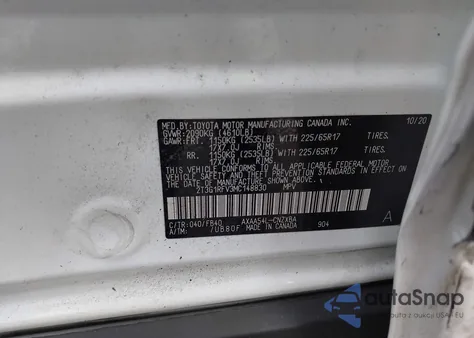 2021 Toyota Rav4 Le from USA, damaged, VIN 2T3G1RFV3MC148830